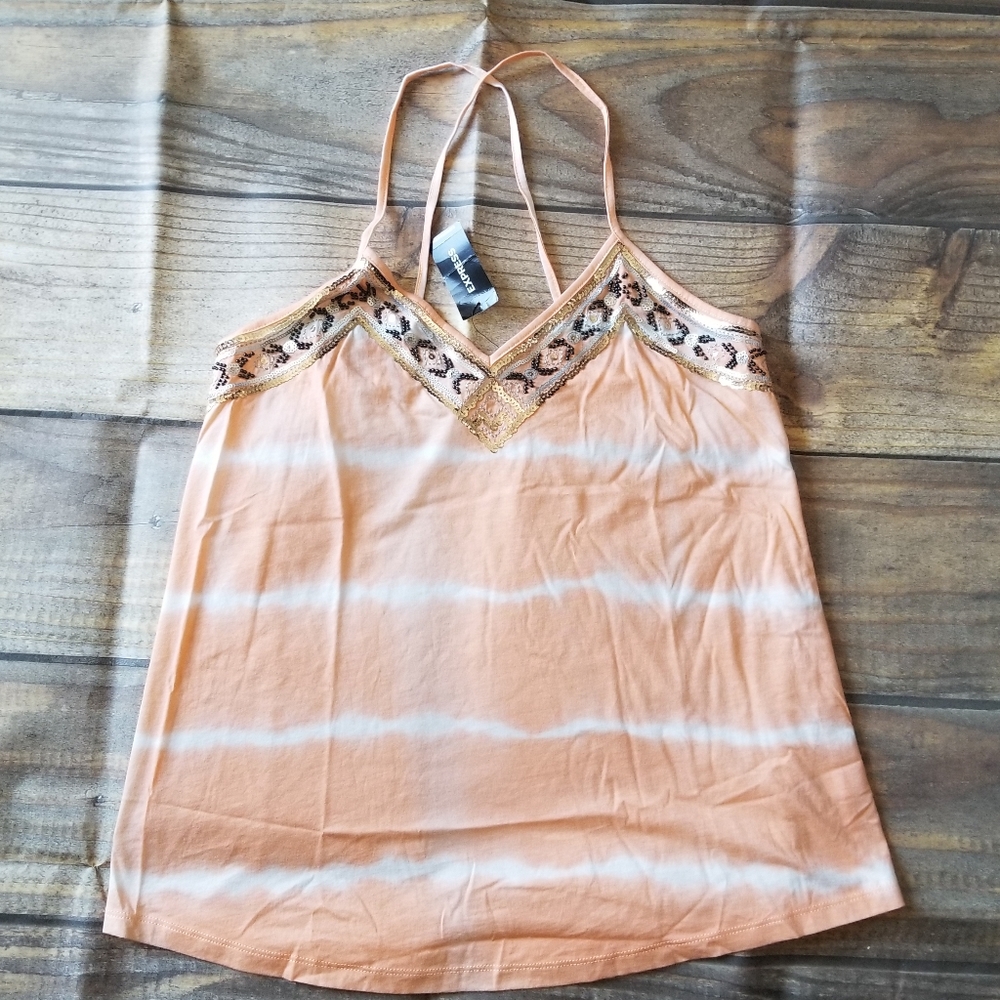 Express Peach Tie dyed Tank Top Size Small New